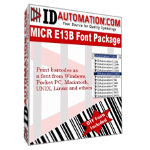 MICR E13B Font Advantage Package Screenshot